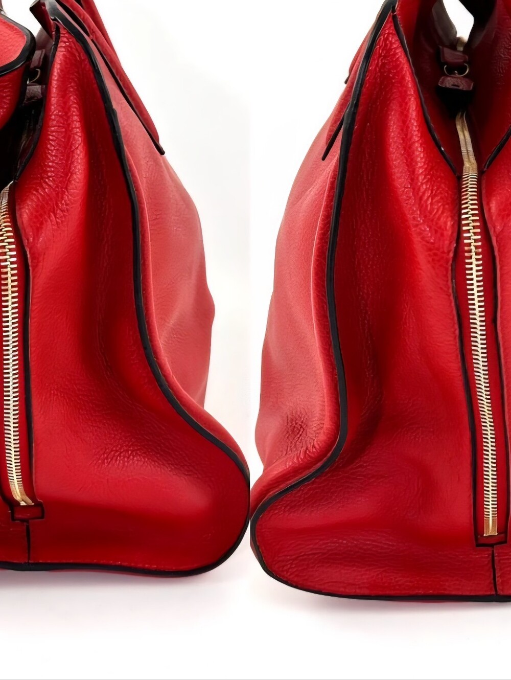 Alexander McQueen Large Skull Padlock Red Leather Satchel. excellent condition - Picture 5 of 16